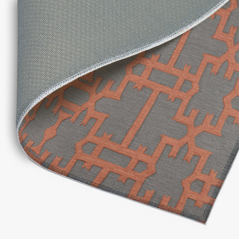 Trellis Brown Indoor and Outdoor Area Rug, Rectangle 2' x 3'