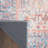 Machine Washable Oriental Blue/Red Area Rug-854122043