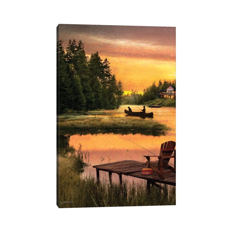 Lakside Reflection par Giordano Studios - Photographie sur toile tendue, H 18 po x l 12 po x 1,5 po
