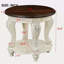 Table de bout ronde 22 po, table d'appoint en bois massif avec tablette, table de coin de salon facile à assembler-1527493643