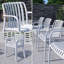 Ensemble de table de salle à manger extensible et chaises d'extérieur 13 pièces Wayland | Finition teck | Idéal pour le patio, la table brun clair et les chaises blanches-881821230-881821226