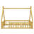 Tent Shaped Floor Bed With Guardrails And Slats-374839909