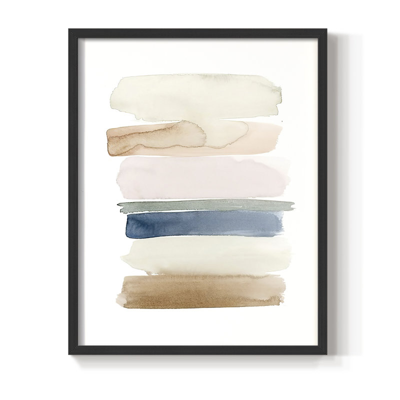 Reproduction encadrée «Faint Swatches I» - bois massif, Noir, H 28 po x l 22 po