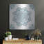 «Mandala Morning V Blue and Gray» par Anne Tavoletti, art mural en métal-1378603393