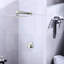 Robinet de douche mural, nickel brossé - laiton, valve incluse