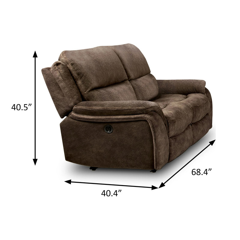 Causeuse transitionnelle l 68,4 po, brun foncé, Marron foncé
