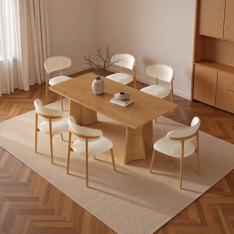 Table de salle à manger Exquise, 7 pièces : table, 6 chaises, H 29,52 po x L 55,11 po x l 31,49 po