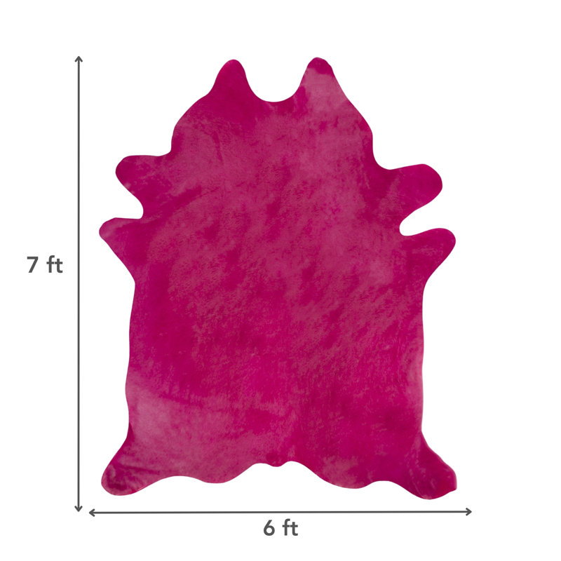 Tapis fuchsia en peau de vache Galpin