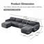 Canapé modulaire en forme de U sans os avec éponge haute densité 32D, conception antidérapante, aucun assemblage requis, confort ergonomique pour les salons et les bureaux-156639714