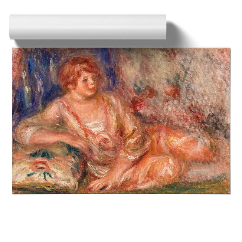 Andree in Pink by Pierre Auguste Renoir - Frameless Print, 59cm H x 84cm W x 0.1cm D
