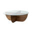 Table basse moderne avec plateau 100% verre trempé et structure en bois de pin massif, 35,4 x 11,8 x 35,4 pouces | Finition noyer élégante, design durable et élégant | Parfait pour le salon et les espaces contemporains-1069846492-1069846493