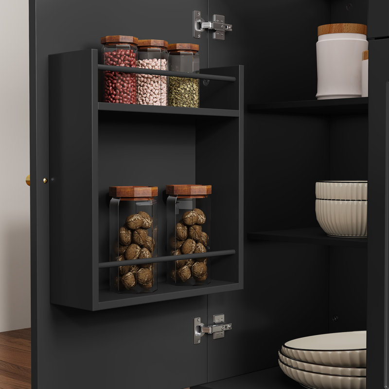 Îlot de cuisine pliant de 47,2 po avec rangement, chariot de cuisine multifonctionnel d'inspiration rétro avec plateau en bois massif