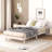 Modern Floating Platform Bed Frame-62335162-62335163