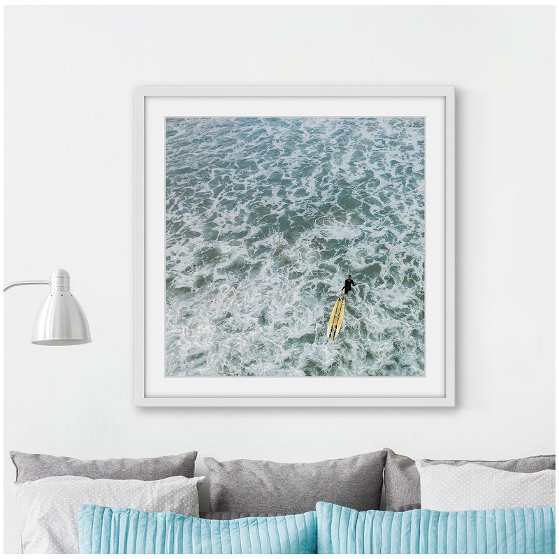 Choppy Waters by Karolis Janulis - Print, 30 cm H x 30 cm W, White Framed with Matte
