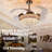 Jaasir 43'' Ceiling Fan with LED Lights