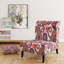 Fauteuil de chambre rembourré à motif floral Peach Paisley