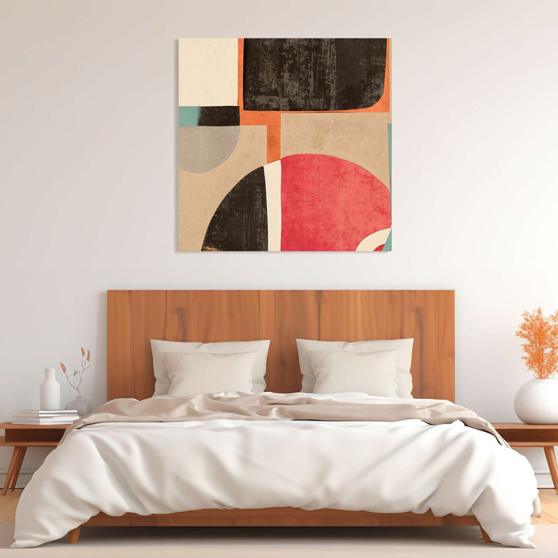 Abstract And Geometric Painting: Pale Summer II - Wrapped Canvas Print, 70cm H x 70cm W