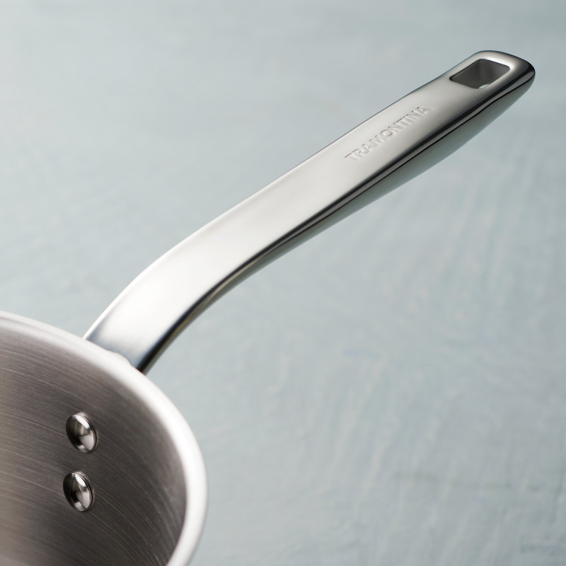 Casserole en acier inoxydable à 4 plis avec couvercle en verre Tempont de Quadontina