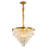 Transitional 12 Light Gold With Crystal Chandelier