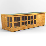 Powersheds 20 x 8ft Timber Tongue & Groove Pent Potting Shed Combi (includes 6ft Side Store)