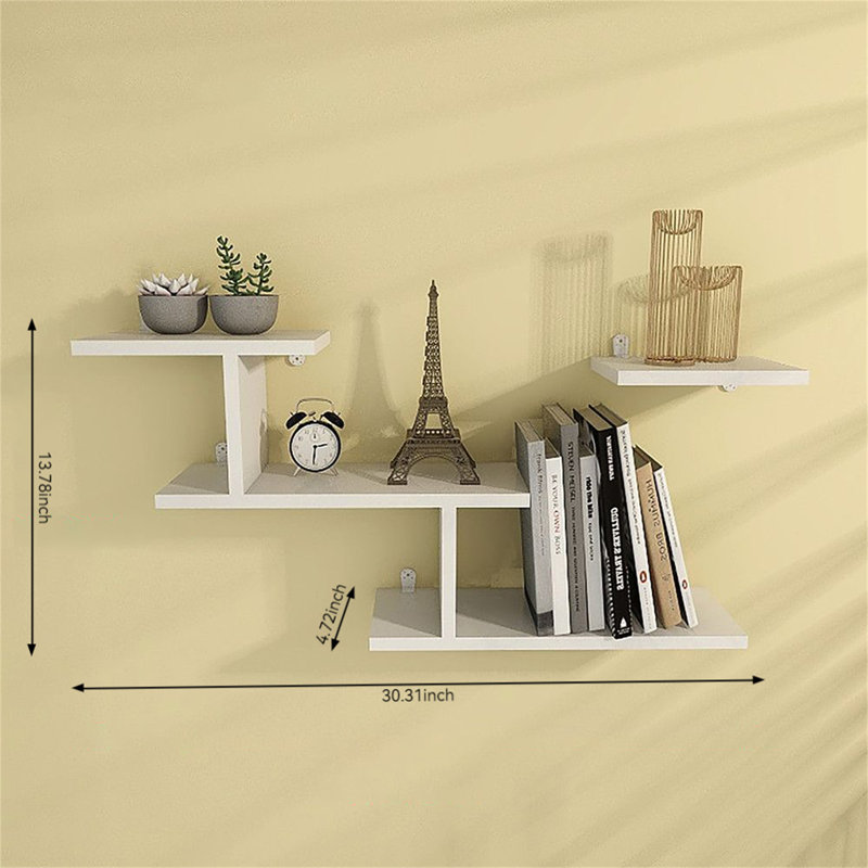 Southhampton Metal Floating Shelf, White