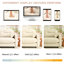 Beige Cloud - Canapé modulaire 2 places, tissu chenille, dossier plissé, mousse haute résilience, montage facile et élégant, design ergonomique, combinaisons flexibles