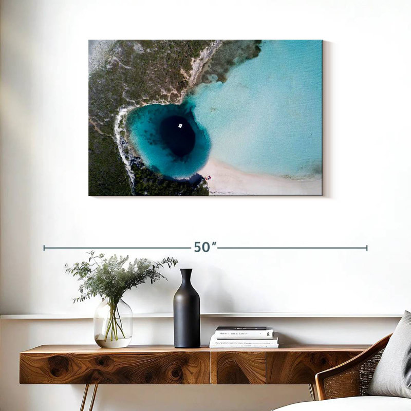 Gillard Dean's Blue Hole Bahamas, H 24 po x l 36 po