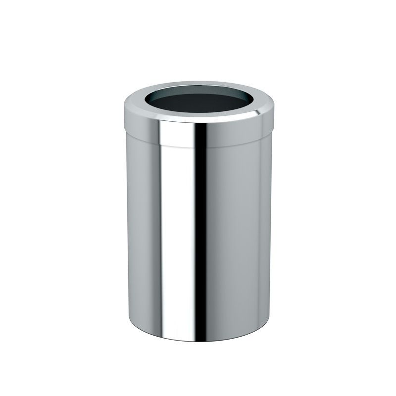 Poubelle ronde en acier inoxydable 2,9 gallons Latitude II, Chrome chrome