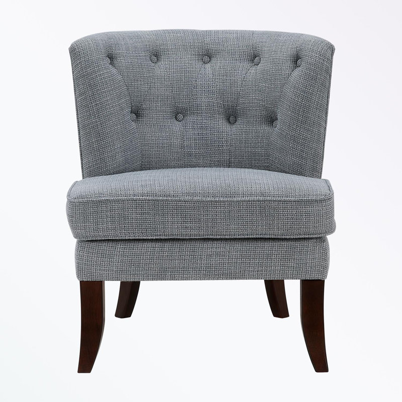 Fauteuil d'appoint rembourré capitonné Upholstery, Gris