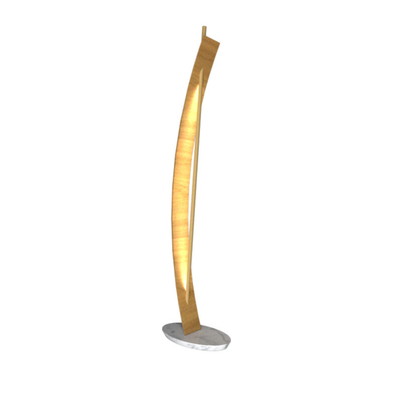 Jangada 79.92'' LED Novelty Floor Lamp, Louro Freijó