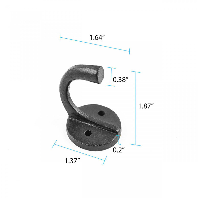 Wrought Iron Coat Hat Wall Mounted Robe Hook