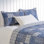Ensemble de courtepointe de style patchwork bleu Donalda