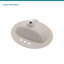 Lavabo de salle de bain ovale 20 po en céramique blanche avec trop-plein intégré-127342869