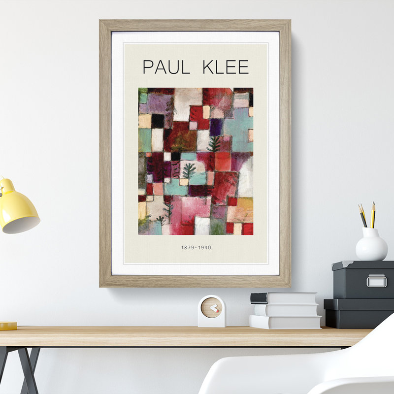 Red Green and Violet Rhythms by Paul Klee - Picture Frame Graphic Art, 36cm H x 27cm W x 2cm D