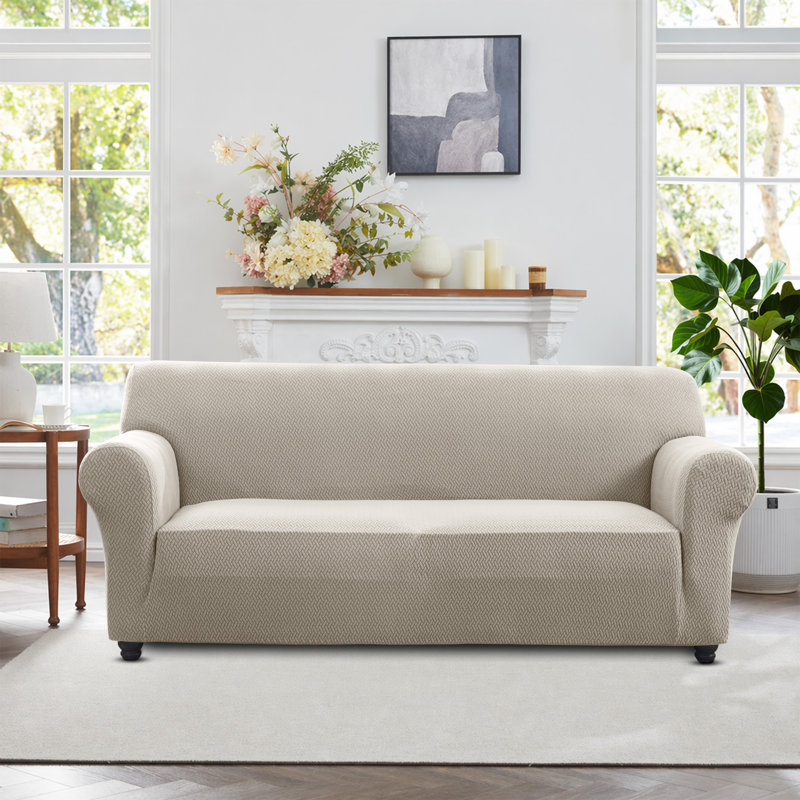 LUXURY NEW SPANDEX WATERPROOF SOFA COVER 3 SEATER, Beige