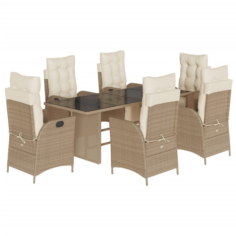 Ensemble repas avec coussins Hokku Designs, Beige, Beige, 6