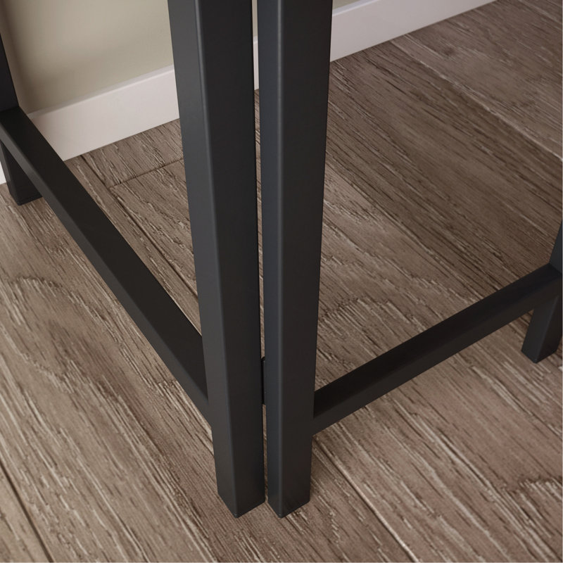 Table avec abattant, finition grise