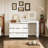 Vanity Desk with Mirror and Lights, Makeup Vanity Table with Flip-Top Tabletop and Storage 7 Drawers, 9 Compartments, 3 Shelves-441066378