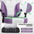 Gaming Chair with Footrest, Ergonomic Computer Chair with Lumbar Support, with 4D Foam Sports Seat Cushion, Breathable Leather Material, Height Adjustable Adult Office Chair-110732878