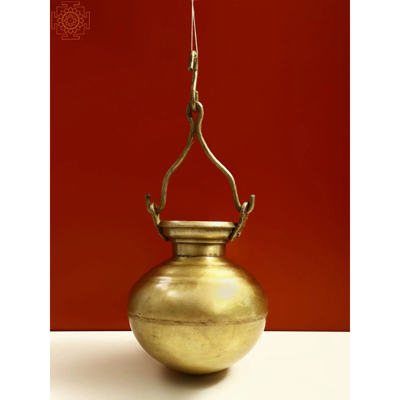 Laiton Shiva Linga Abhishek Kalash (Jal Dhara Brass Kalash) - Récipient de Puja traditionnel indien pour offrande d'eau sacrée et décor spirituel