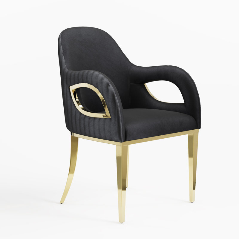 Coopersburg 18.6'' H Velvet Upholstered Armchair