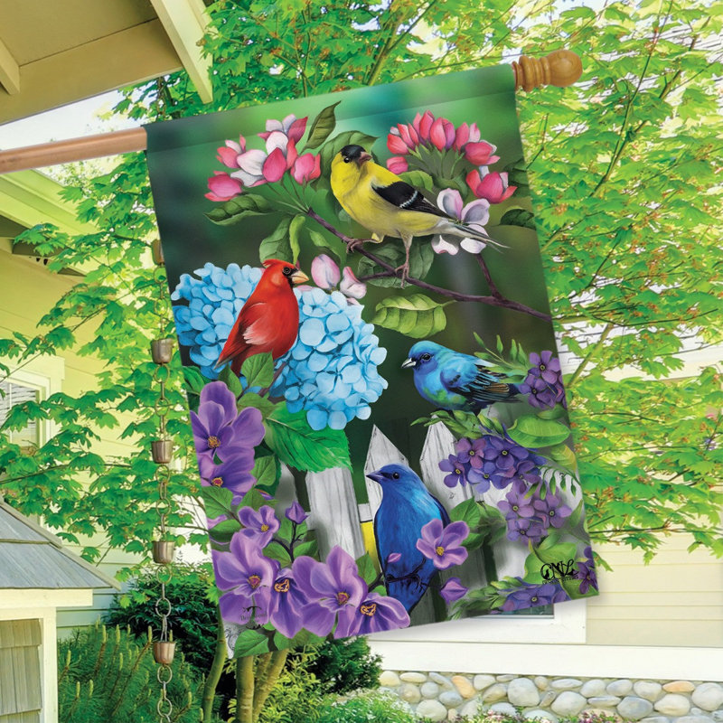 Feathered Friends Spring House Flag