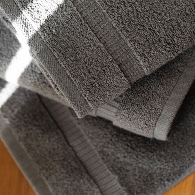 Ensemble de 4 serviettes en coton Antalya, Gris