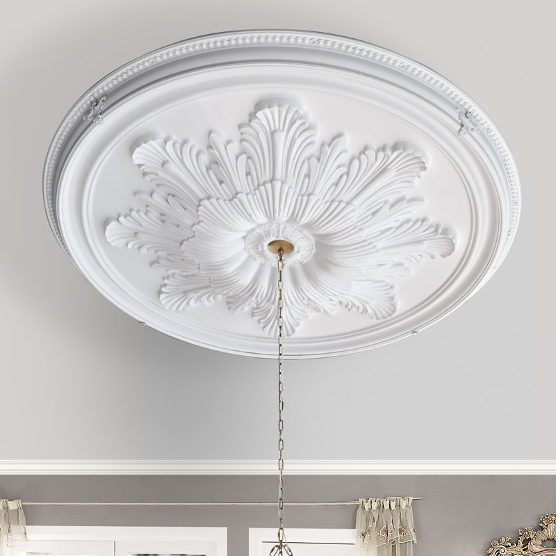 Grand médaillon de plafond rond Acanthus