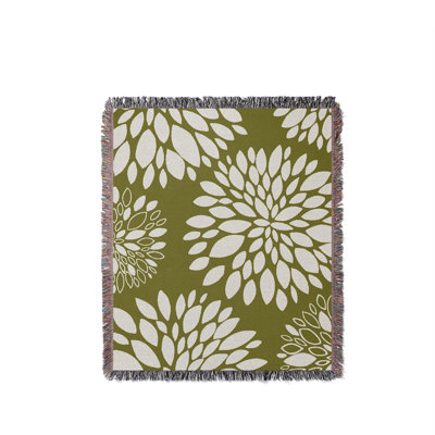 Jeté floral en coton