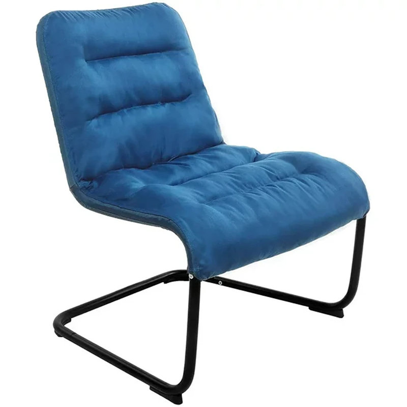 Fauteuil d'appoint rembourré Chumy, Bleu