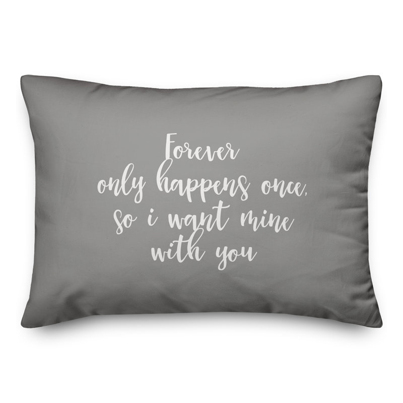  Coussin Forever Only Happens Once, Gris