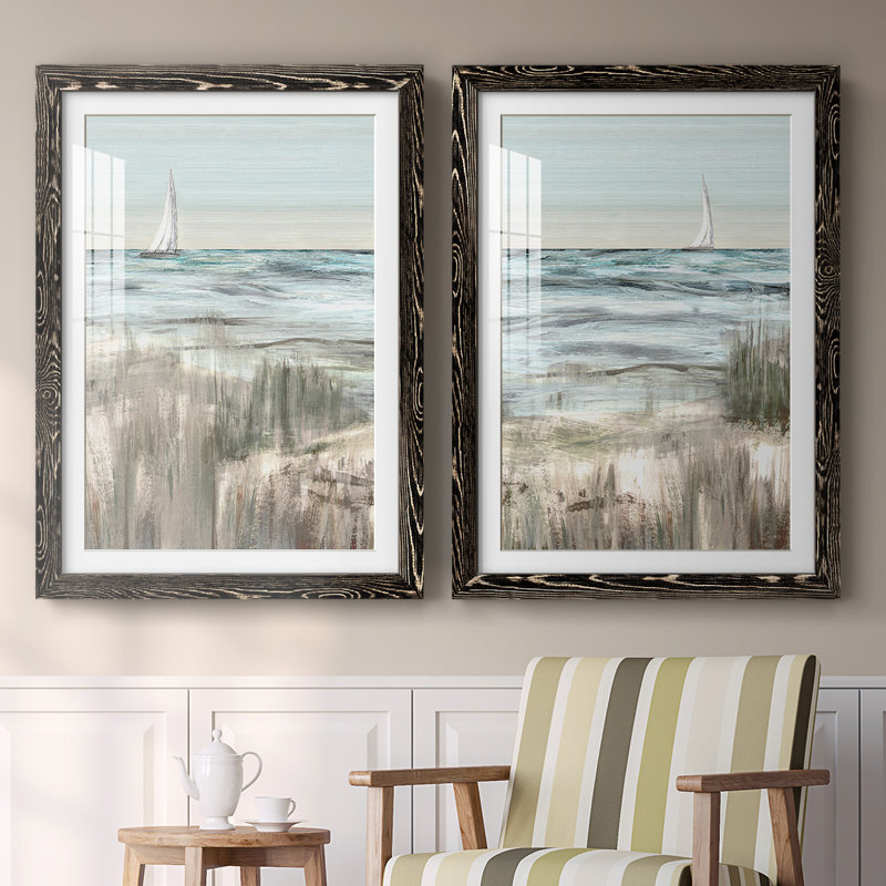 " Heading In Dusk I " 2 - Pieces Painting Print, Black, 31.5" H x 88" W x 1.5" D
