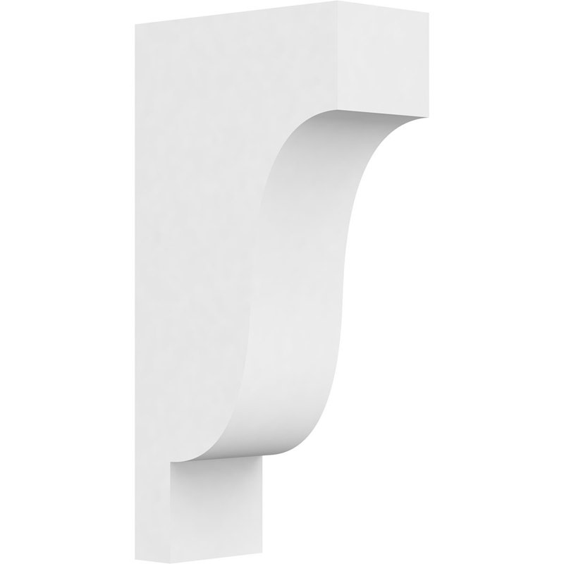 Corbeau standard en PVC de qualité architecturale Newport de l 3 po x P 7 po x H 14 po, H 14 po x l 3 po x P 7 po