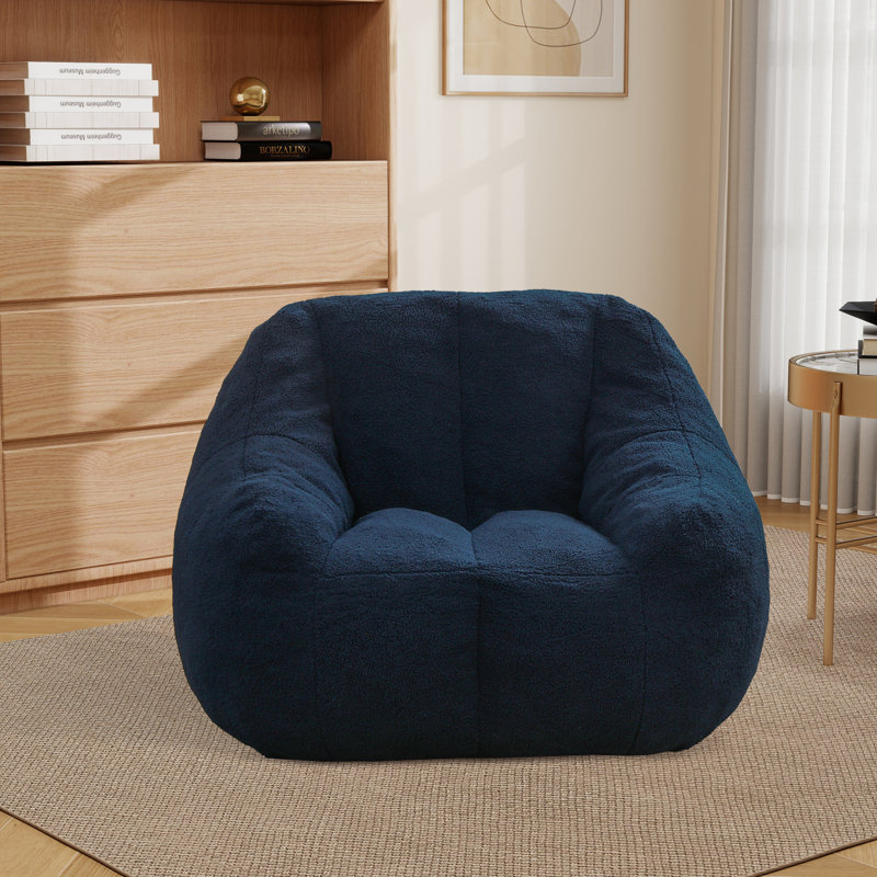 Fauteuil à billes, fauteuil de plancher moderne, Ourson bleu foncé